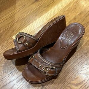 VINTAGE COACH Wedge Sandals